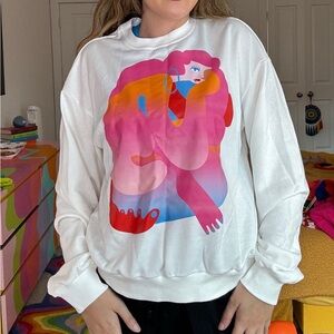CIDER colorful girl crewneck